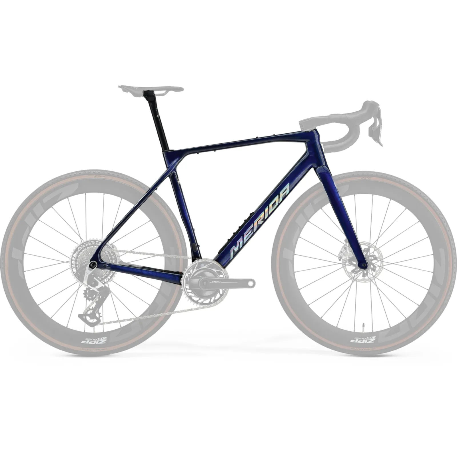 Merida Mission 10K, rammekit (Transparent Blue (Carbon))