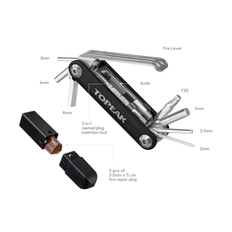 Topeak Ninja Master+ToolBox T11 (Black)